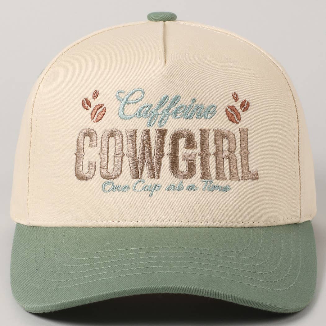 Caffeine Cowgirl One Cup At A Time Hat