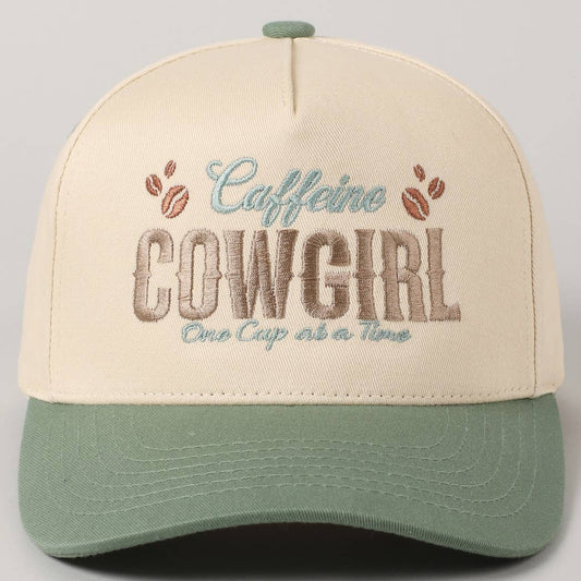 Caffeine Cowgirl One Cup At A Time Hat