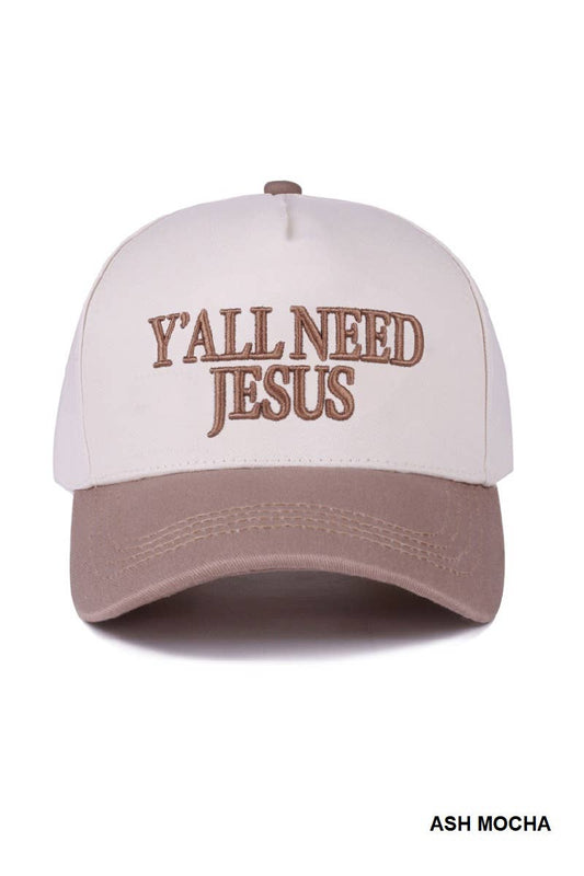 Y'all Need Jesus Two Tone Canvas Cotto